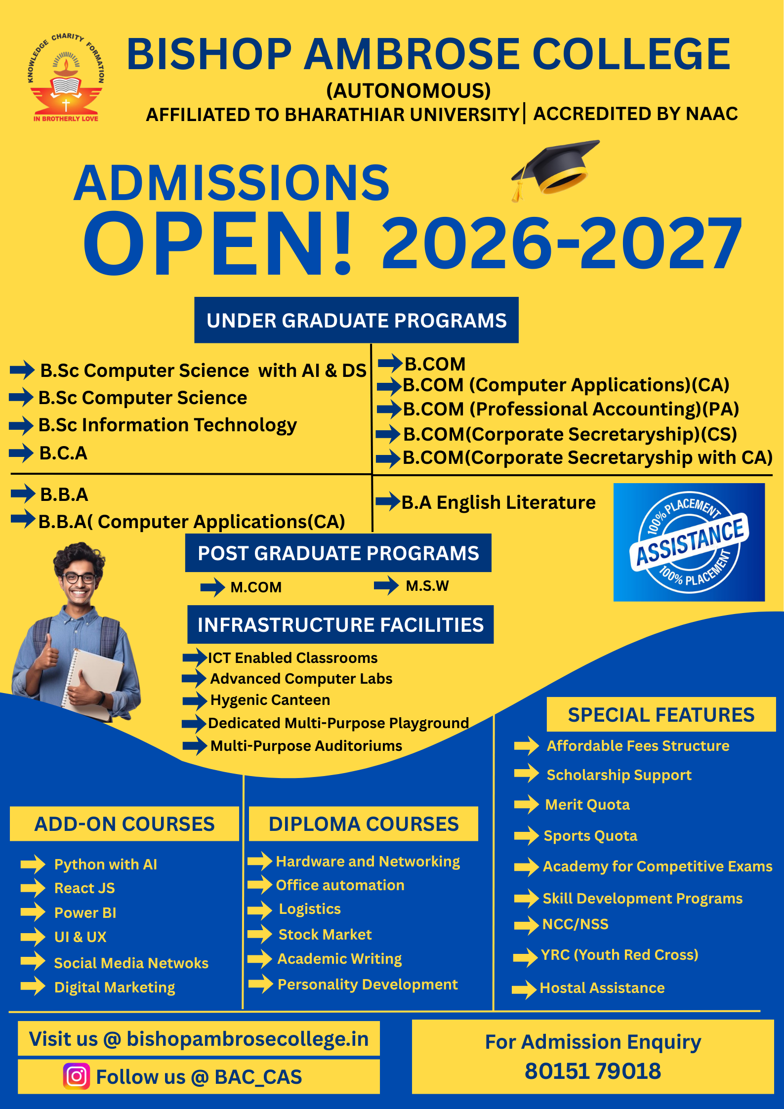 Admission Open for Bishop Ambrose College
